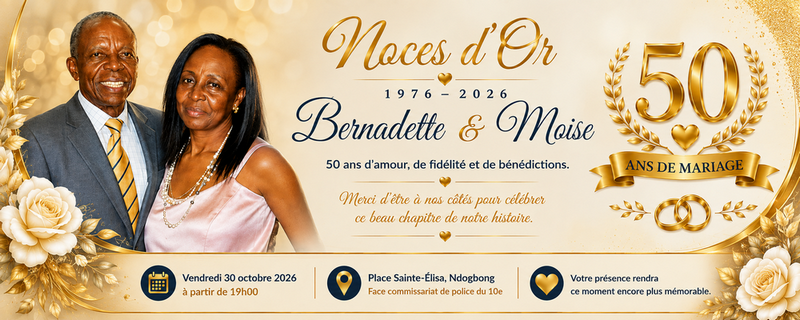 Noces d'Or de Bernadette et Moïse